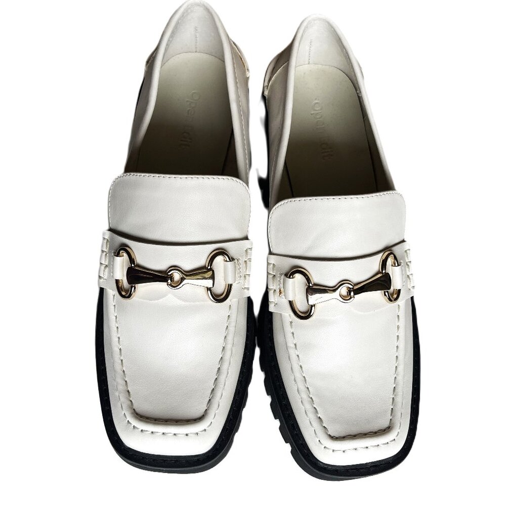 Open Edit • NEW Women’s Square Toe Chunky Platform Slip On Loafers - Size 7